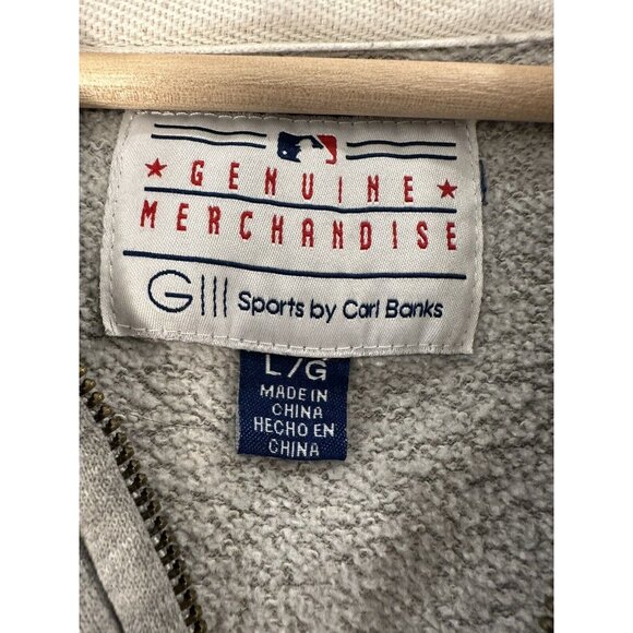 Y2K RED SOX  FULL ZIP HOODIE MAN L/G GENUINE MERCHANDISE G111 SPORTS GRAY SEWN - Picture 4 of 16
